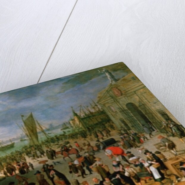 A View of Antwerp harbour with the Kraanenhoofd and the Werf Gate, 1608 by Sebastian Vrancx