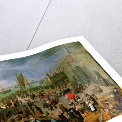 A View of Antwerp harbour with the Kraanenhoofd and the Werf Gate, 1608 by Sebastian Vrancx