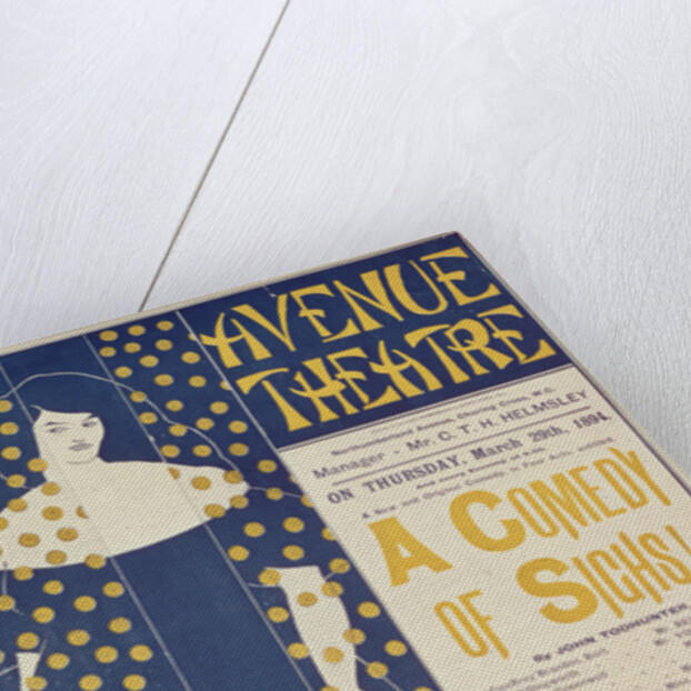 Poster advertising 'A Comedy of Sighs', a play by John Todhunter, 1894 by Aubrey Beardsley