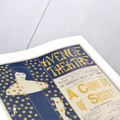 Poster advertising 'A Comedy of Sighs', a play by John Todhunter, 1894 by Aubrey Beardsley