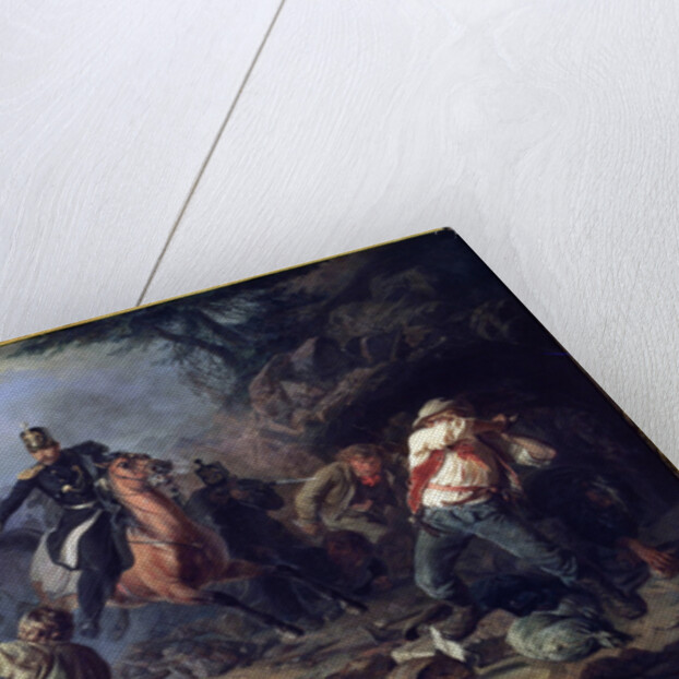 A skirmish with smugglers from Finland, 1853 by Vasily Grigorievich Khudyakov