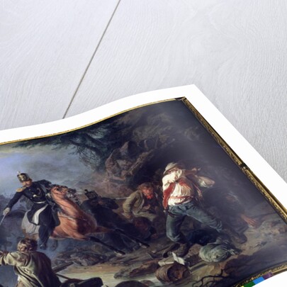 A skirmish with smugglers from Finland, 1853 by Vasily Grigorievich Khudyakov