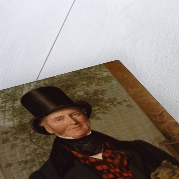 Portrait of Edward Cross, holding a lion cub, 1838 by Jacques-Laurent Agasse