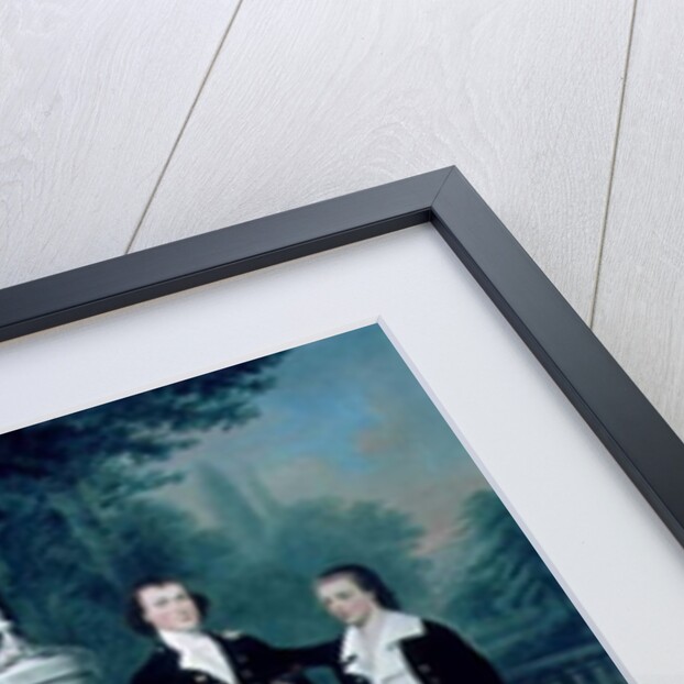 Members of the Wilson family grouped round a memorial of William Pitt the Younger by John Downman