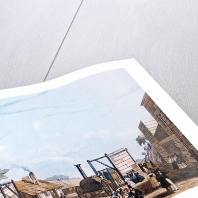 Liverpool and Manchester Railway: Taking water at Parkside, 1831 by Daniel and Robert Havell