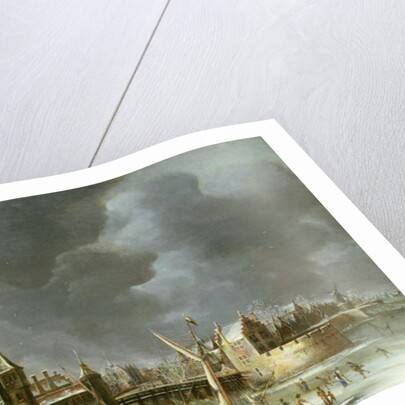 A View of the Regulierspoort, Amsterdam, in winter by Jan Abrahamsz. Beerstraten