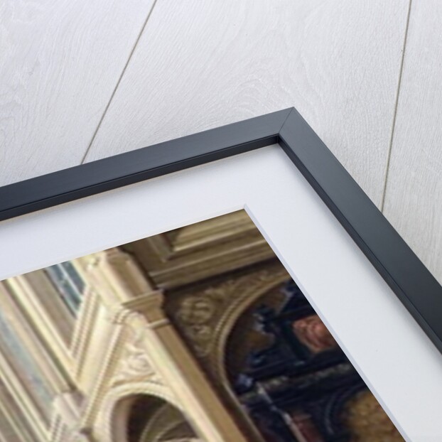 Elegant Figures in a Gothic Church by Dirck van Deelen