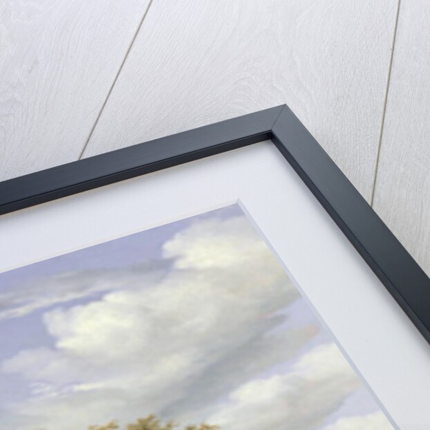 Wooded river landscape with figures and cattle on a ferryboat by Salomon van Ruisdael or Ruysdael