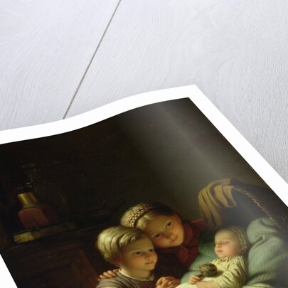 The Little Sleeping Brother; Le Petit Frere Dormant, 1856 by Johann Georg Meyer von Bremen
