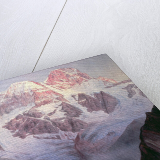 Monte Rosa at Sunrise from above Alagna by Alfred Gibson William