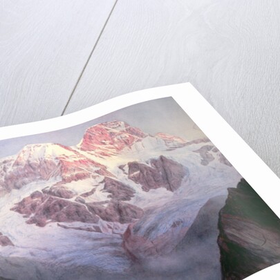 Monte Rosa at Sunrise from above Alagna by Alfred Gibson William