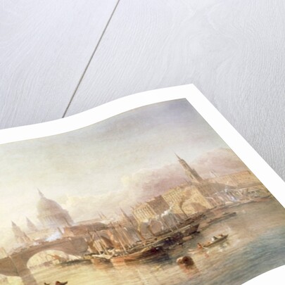 St. Paul's Cathedral and London Bridge, 19th century by Edward Angelo Goodall