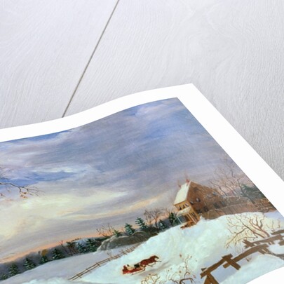 Snow scene, New England by American School