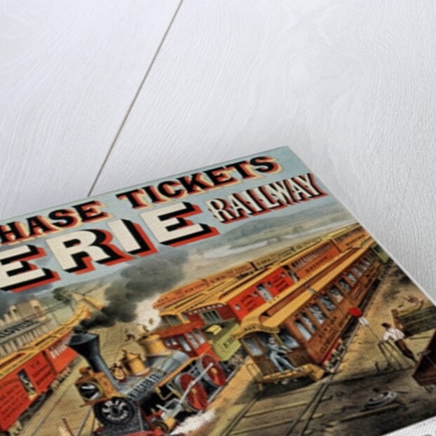 The American Railway Scene at Hornellsville, Erie Railway by N. and Ives J.M. Currier