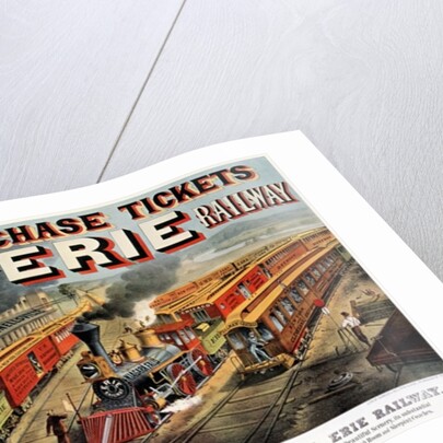 The American Railway Scene at Hornellsville, Erie Railway by N. and Ives J.M. Currier