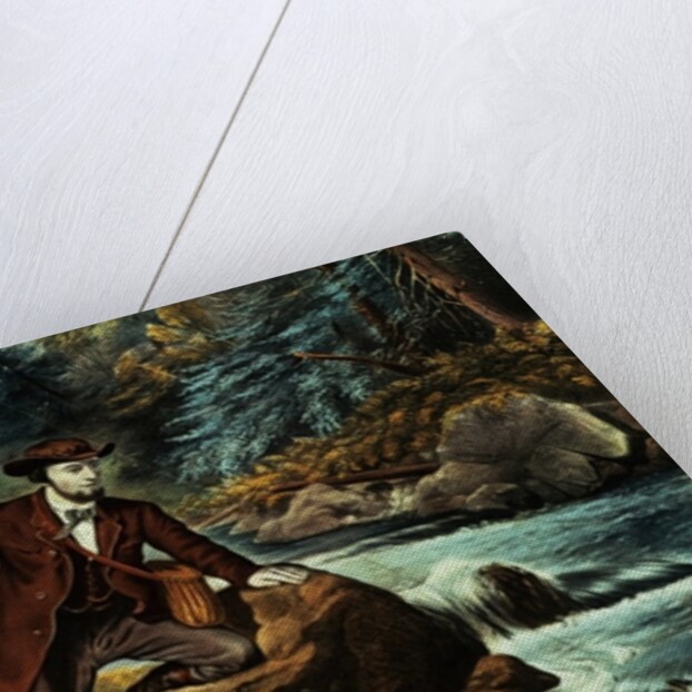 Brook Trout Fishing - An Anxious Moment, 1862 by N. and Ives J.M. (1824-95) Currier