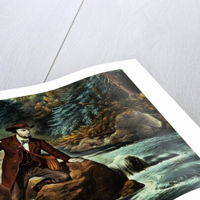 Brook Trout Fishing - An Anxious Moment, 1862 by N. and Ives J.M. (1824-95) Currier