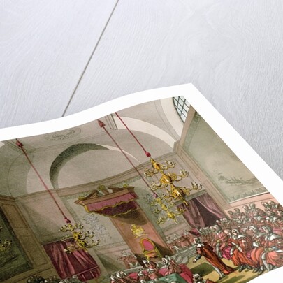 House of Lords from Ackermann's 'Microcosm of London' by T. & Pugin A.C. Rowlandson