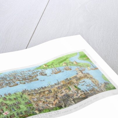 The Encampment of the English Forces near Portsmouth during the Battle of the Solent, 1778 by James (after) Basire