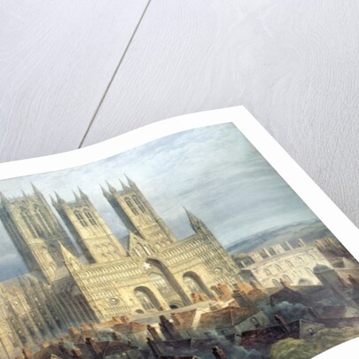 Lincoln Cathedral from the North West, c.1850 by Frederick Mackenzie