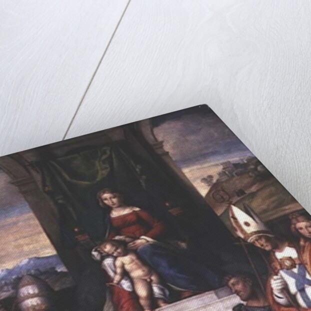 The Virgin Enthroned with Saints Jerome, Sylvester and Maurius by Benvenuto Tisi da Garofalo