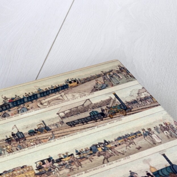 The opening of the Stockton and Darlington railroad, 1825 by English School