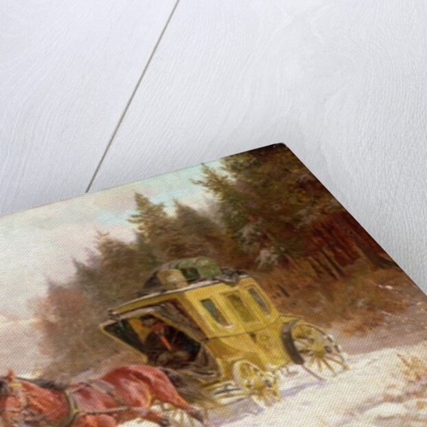 The Post Coach in the Snow by Fritz van der Venne