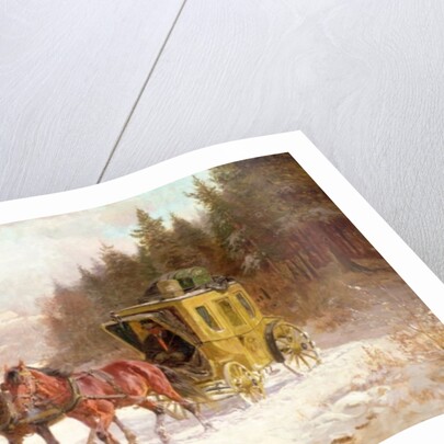 The Post Coach in the Snow by Fritz van der Venne