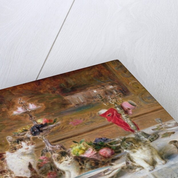 Kittens at a banquet, 19th century by Louis Eugene Lambert