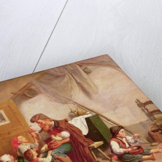 The widowed family, 19th century by Giuseppe Mazzolini