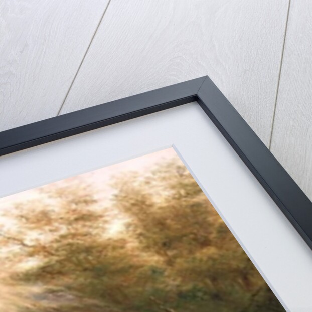 Carthorses in a farmyard by Edwin Frederick Holt