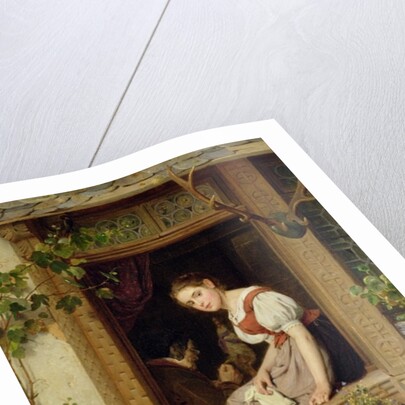 Dreaming on the windowsill by August Friedrich Siegert