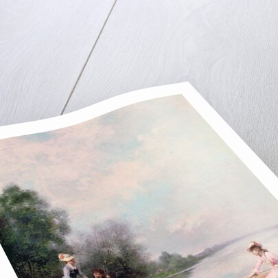 Boating on the River, 19th century by Jules Frederic Ballavoine