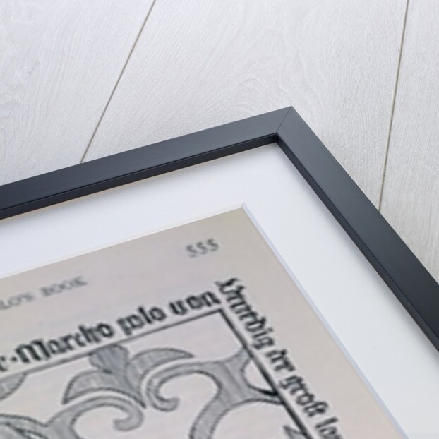 Facsimile of the frontispiece from the first German edition of Marco Polo's Book, Nuremberg by German School