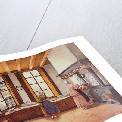 Kitchen of the Zwijnshoofd Hotel at Arnhem, 1838 by Mary Ellen Best