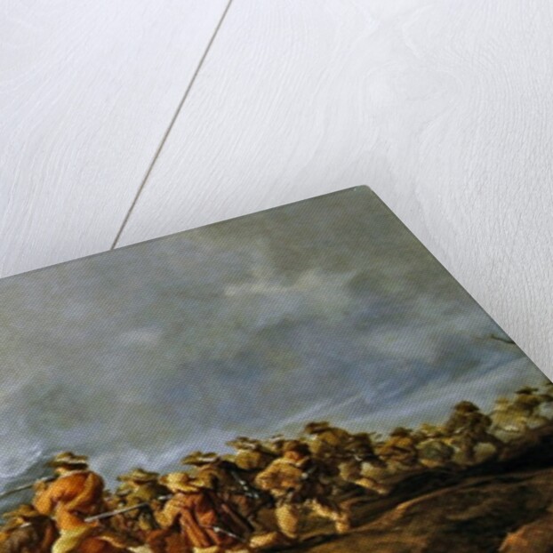 A Calvary Charge: mounted troops attacking a musket block by Benjamin Gerritsz. Cuyp