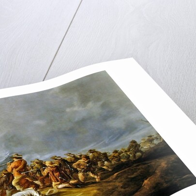 A Calvary Charge: mounted troops attacking a musket block by Benjamin Gerritsz. Cuyp