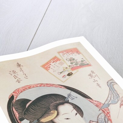 Woman at her Mirror. by Kikukawa Eizan