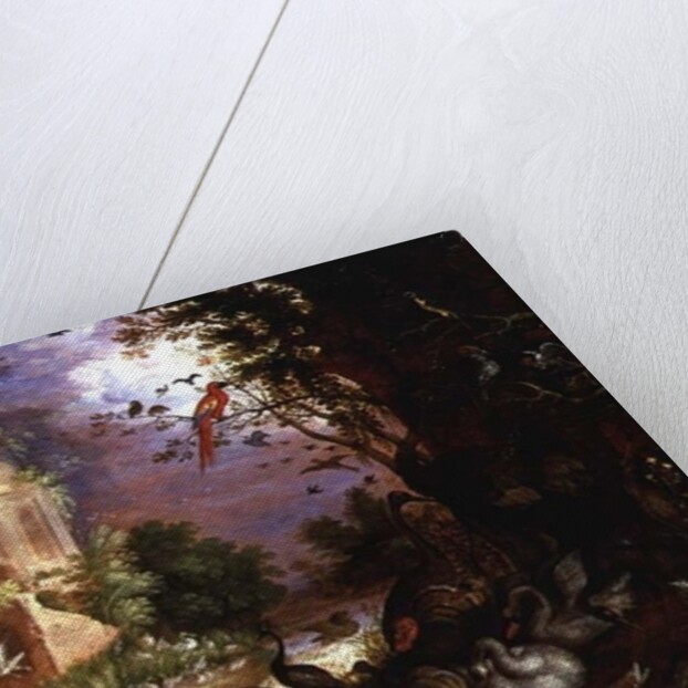 Forest Landscape with Birds and Fowl by Roelandt Jacobsz. Savery