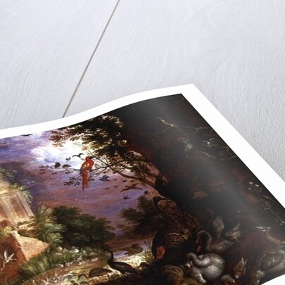 Forest Landscape with Birds and Fowl by Roelandt Jacobsz. Savery