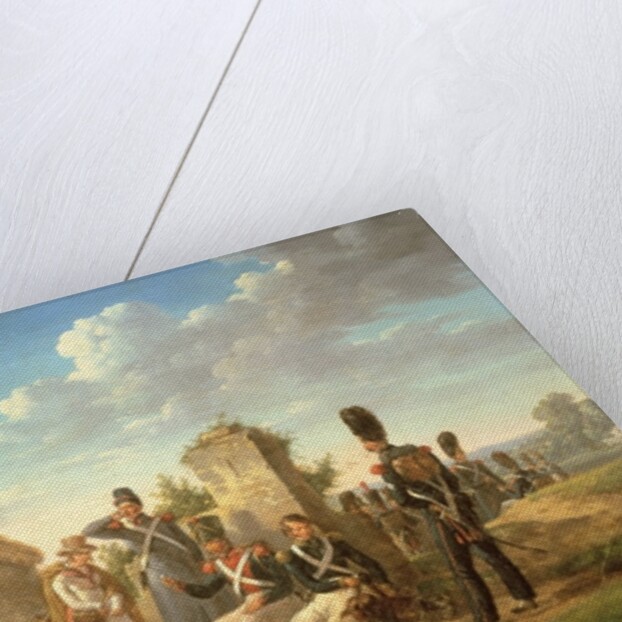 Landscape with Soldiers by Bernard Edouard Swebach