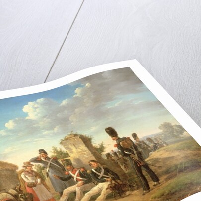 Landscape with Soldiers by Bernard Edouard Swebach