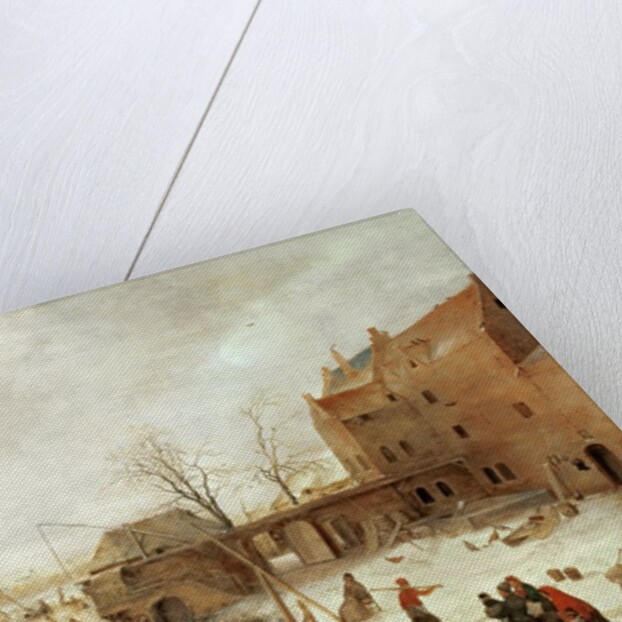 A Scene on the Ice near a Town, c.1615 by Hendrik Avercamp