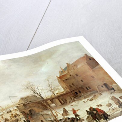 A Scene on the Ice near a Town, c.1615 by Hendrik Avercamp