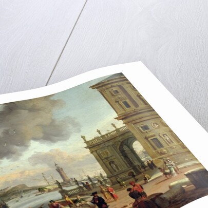 A Mediterranean Harbour Scene by Abraham Storck