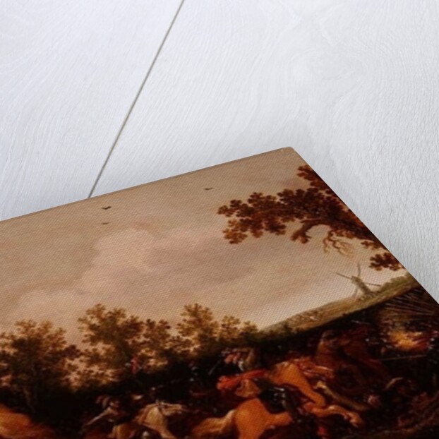 A cavalry skirmish by Jan Asselyn