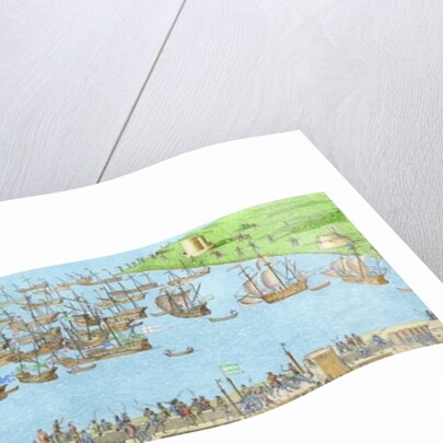 The Encampment of the English Forces near Portsmouth during the Battle of the Solent by James Basire