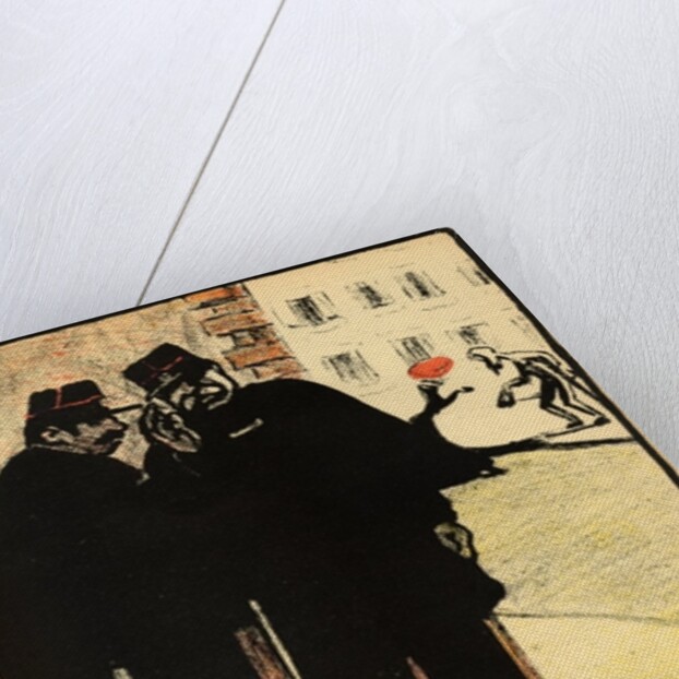 Two policemen hide from the Commissioner's wife by Felix Edouard Vallotton