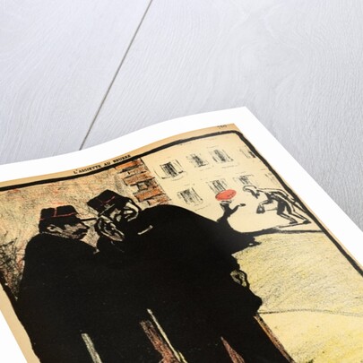 Two policemen hide from the Commissioner's wife by Felix Edouard Vallotton