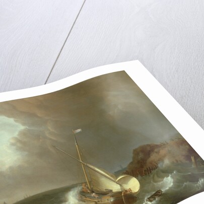 Galleon in Stormy Seas by Jan Claes Rietschoof